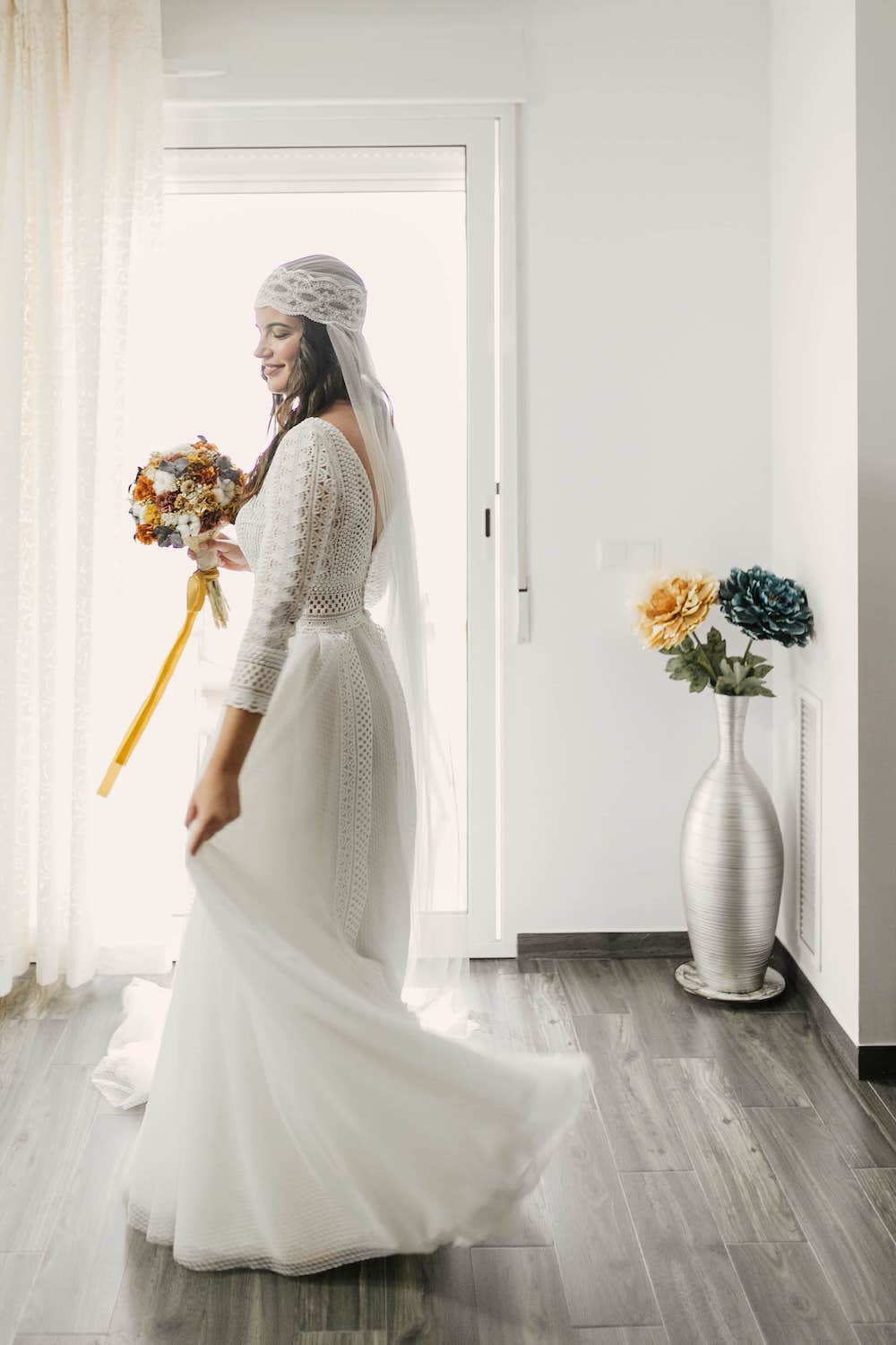 vestido novia hippie